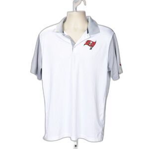 NFL On Field Apparel Tampa Bay Buccaneers White Nike Dri-Fit Polo Shirt Size L